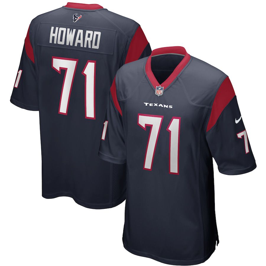 Men Houston Texans #71 Tytus Howard Nike Navy Game Player NFL Jersey